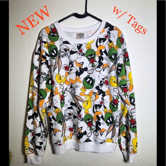 NWT Looney Tunes Sweatshirt Sz S & XL (JR) - Picture 1 of 6